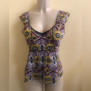 Edmé & esyllte tribal print sleeveless top size 6
